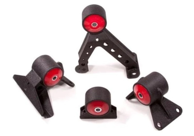 Mitsubishi Evolution Engine Mount Kit - Innovative Mounts - Steel Mounts 95A Bushings - Black - `07-`13